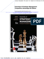 Test Bank For Essentials of Strategic Management The Quest For Competitive Advantage 6th Edition