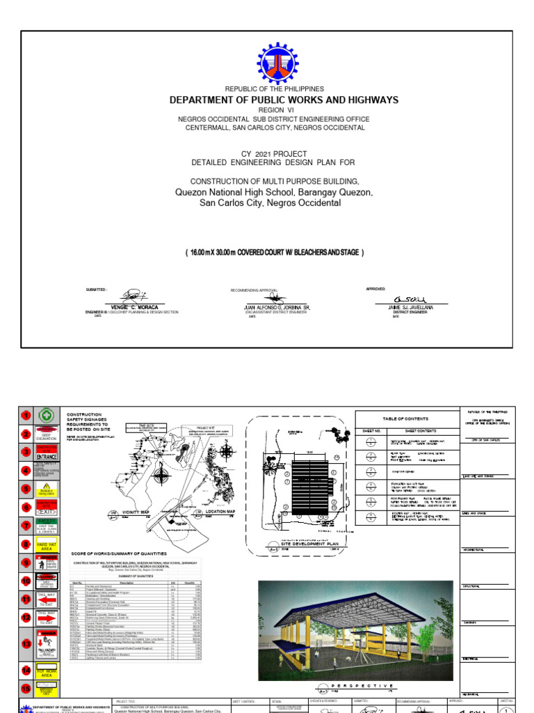 Multi-Purpose Covered Court Plan | PDF