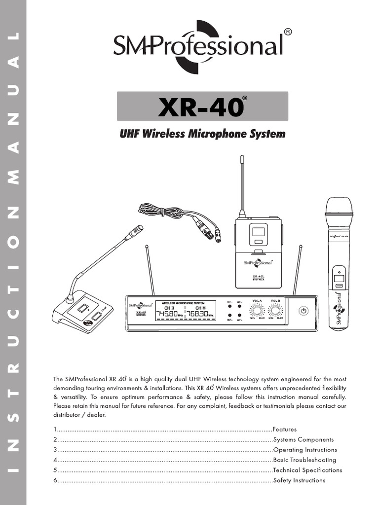 XR 40 Series Manual Studiomaster Professional | PDF