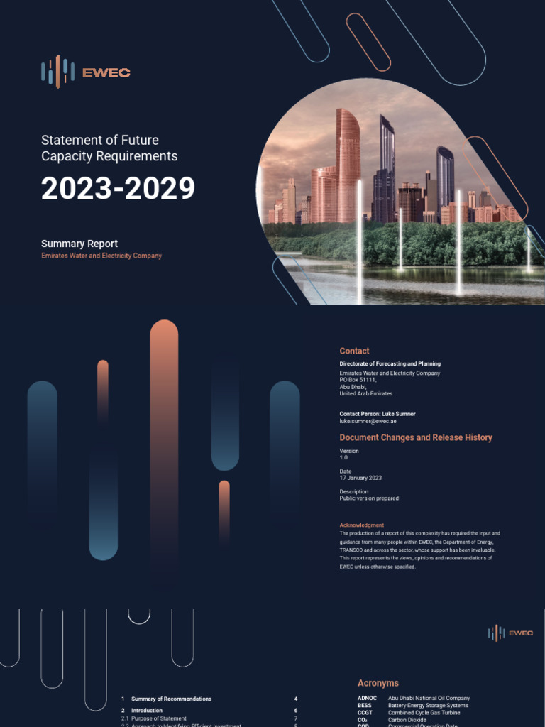 Statement of Future Capacity Requirements 2023-2029 Summary Report ...