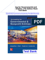 Accounting For Governmental and Nonprofit Entities 17th Edition Reck Test Bank