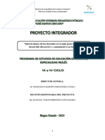 Proyecto Integrador - Idiomas Especialidad Ingles Iii - Iv 2023