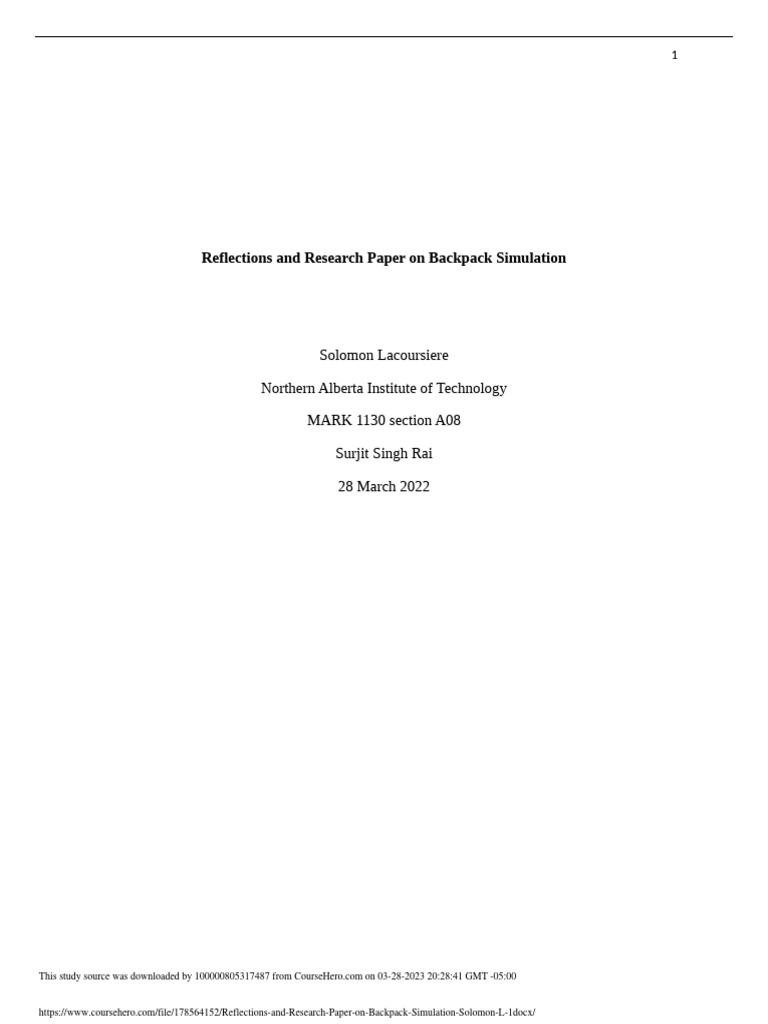 Backpack Simulation Marketing Insights | PDF | Profit (Economics ...