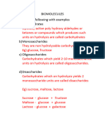 Biomolecules and Chemistry Every Day Life