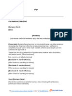 New Product Press Release Template Download 20200508