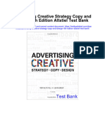 Advertising Creative Strategy Copy and Design 4th Edition Altstiel Test Bank