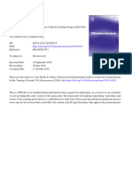 Numerical and Experimental Analysis of Specific Cutting Energy in Hot Turning of Inconel 718