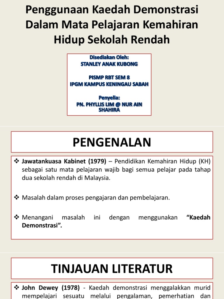 Kaedah Demonstrasi Pdf