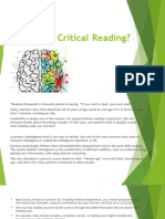 What Is Critical Reading