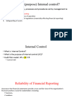 Purpose of Internal Control