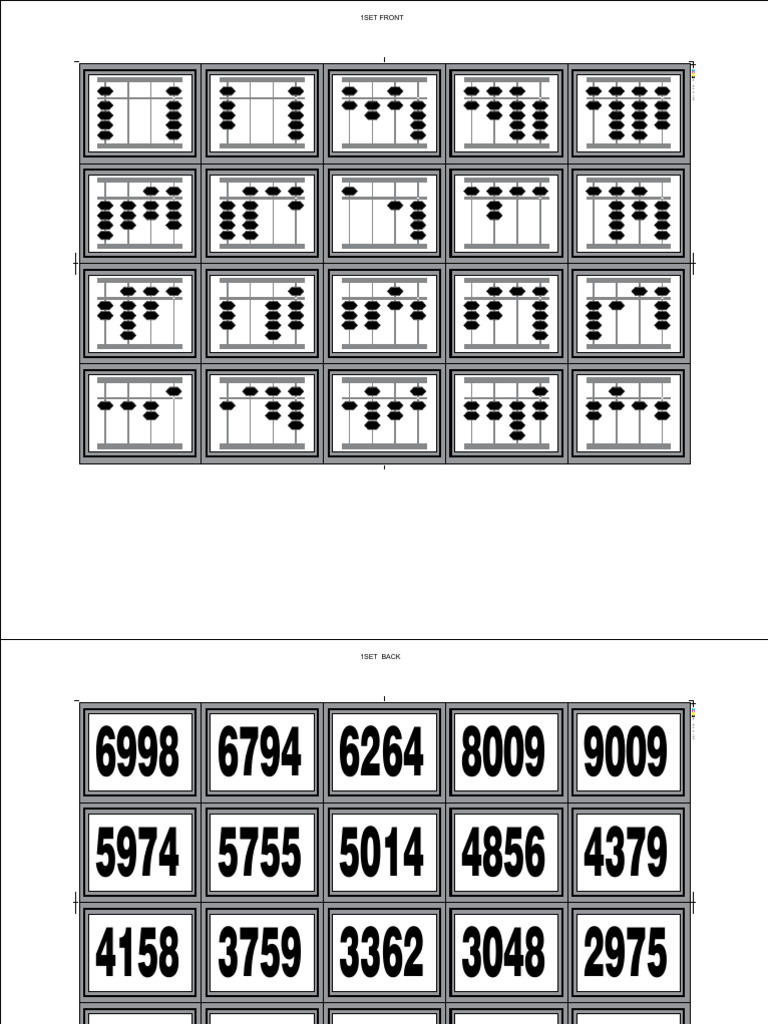 Abacus Flash Cards PDF
