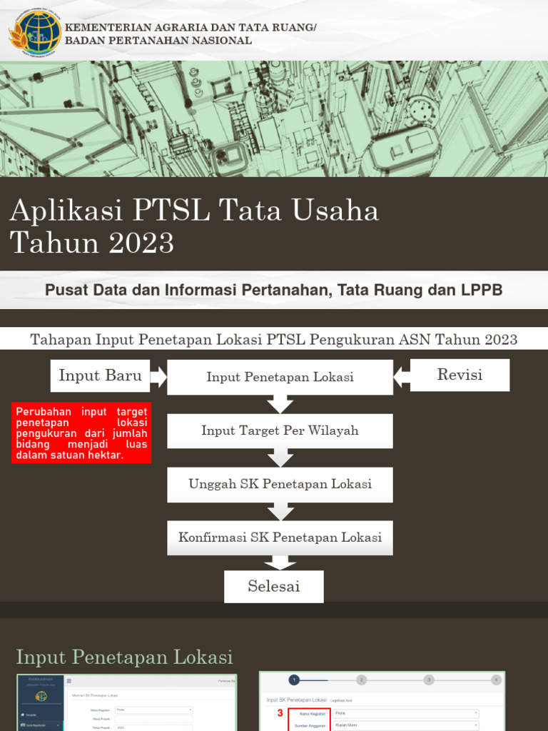 Aplikasi PTSL Tata Usaha 2023 | PDF