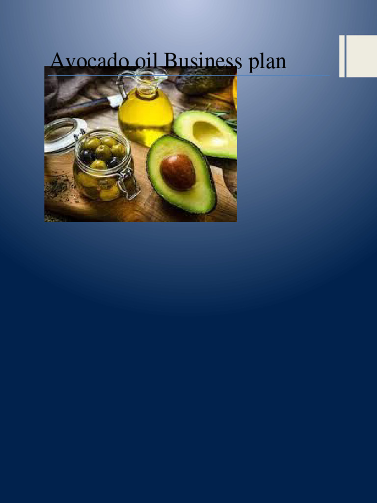 Avocado Oil Business Plan PDF Retail Avocado