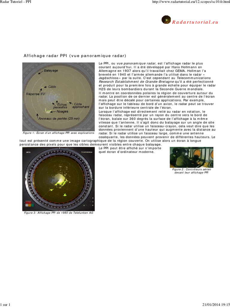Affichage PPI : Vue panoramique radar | PDF | Radar | Spectre ...