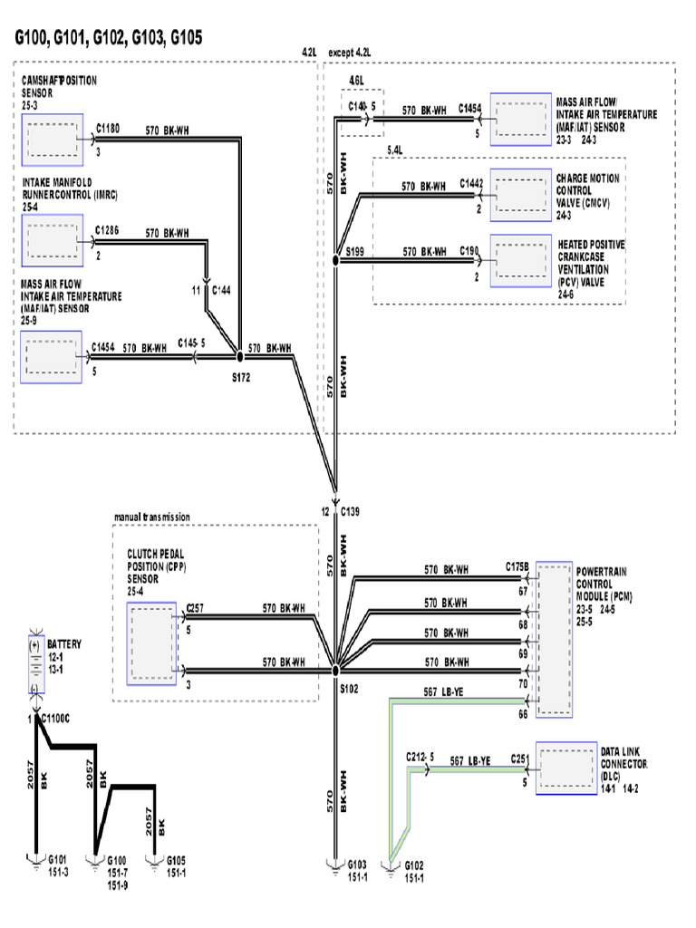 2008 Ford F-150 5.4L Electric Wiring Diagrams | PDF | Throttle | Vehicles