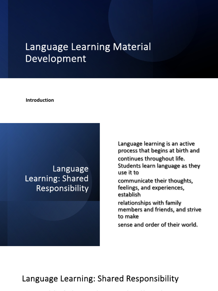 1.1 Language Learning Material Development Intro v2 PDF Learning