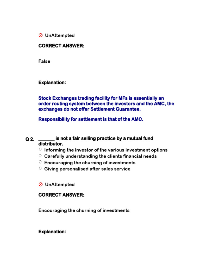 Mutual Fund Knowledge Assessment | PDF | Investment Fund | Mutual Funds