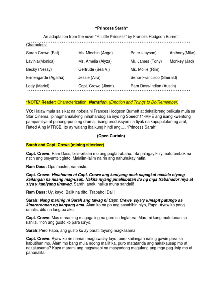 Chamber's Theater - Partial Script 2 | PDF