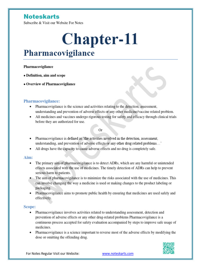 Overview of Pharmacovigilance Scope | PDF | Pharmacovigilance | Adverse ...