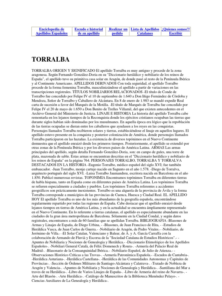 Enciclopedia de Apellidos Españoles | PDF | Apellido | Nobleza