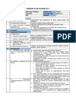 Lesson Plan in Health 1 - Cot15