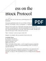 Progress On The Block Protocol