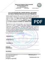 Acta de Comite de Paralelo y Comite Central de Padres de Familia