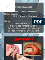 Trabajo Grupal QUEMADURAS - Primeros Auxilios (Mañana)