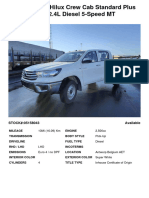 2022 Toyota Hilux Crew Cab Standard Plus 4WD 2.4L Diesel 5-Speed MT-05158043