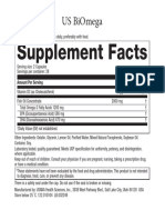 US BiOmega - Supplement Facts