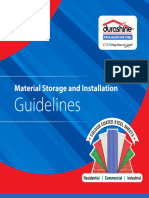 Durashine PL Material Storage and Installation Guidelines