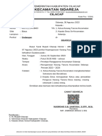 Undangan Reorganisasi Karang Taruna Kecamatan Periode 2023-2028 Pada Jumat, 01 September 2023 Di Pendopo Ranggasena Kecamatan Sidareja