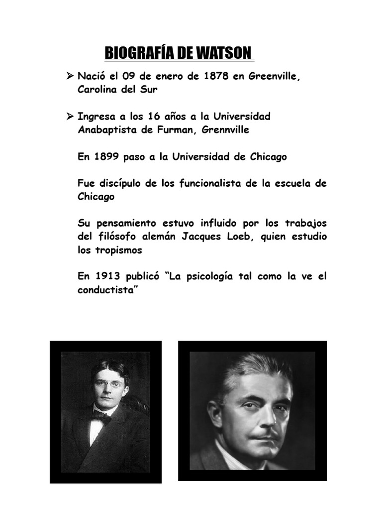 Biografía de John B. Watson | PDF