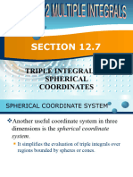 SECTION 12.7: Triple Integrals in Spherical Coordinates