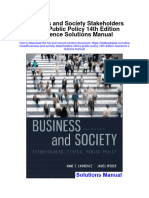 Business and Society Stakeholders Ethics Public Policy 14th Edition Lawrence Solutions Manual
