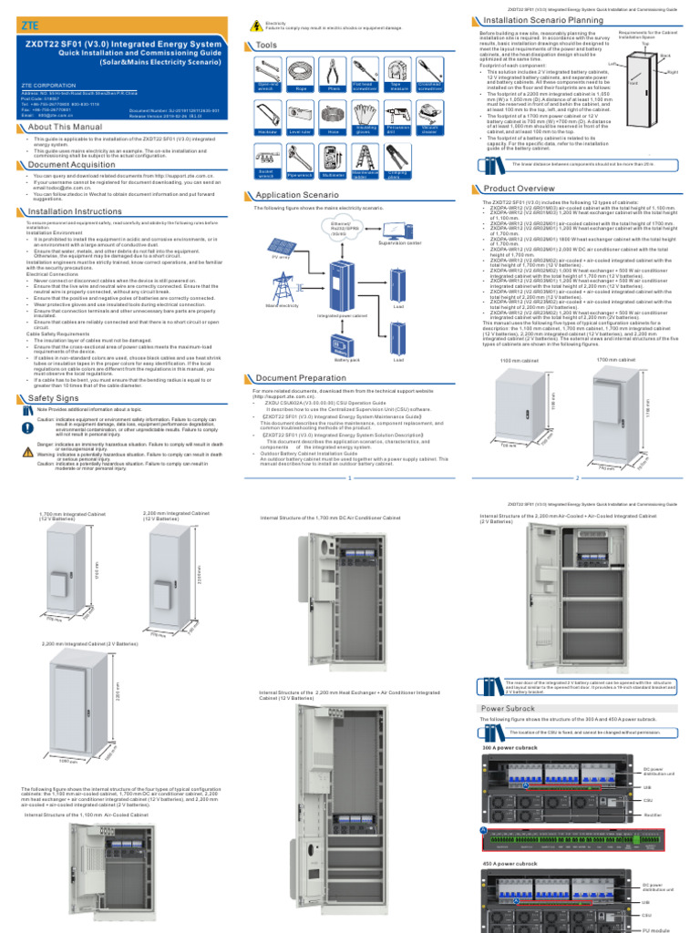 ZXDT22 SF01 (V3.0) Integrated Energy System Quick Installation and