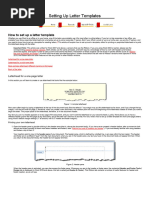 Setting Up Letter Templates