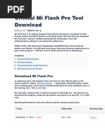 Official Mi Flash Pro Tool Download