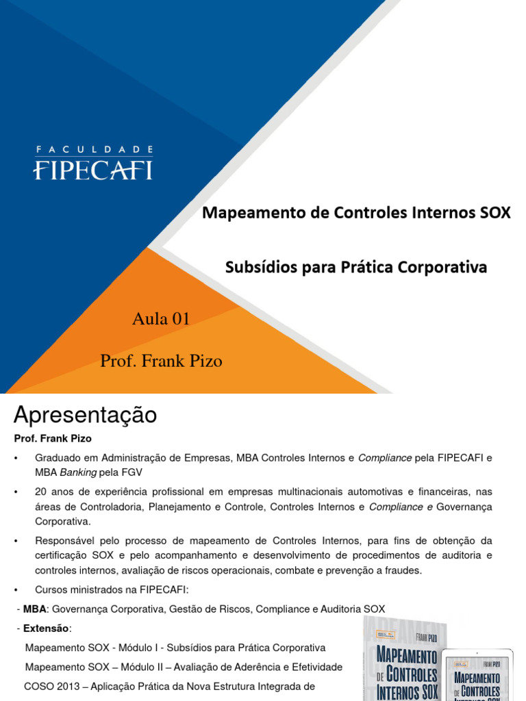 Mapeamento de Controles Internos SOX | PDF | Cobit | Economias