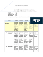 Rubric For The Field Demonstration