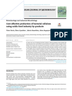 Cost-Effective Production of Bacterial Cellulose Using Acidic Food Industry By-Products