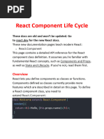 React Component Life Cycle