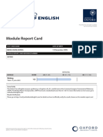 Oxford Test of English Module Report Card