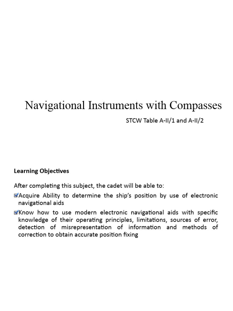 NAV 3 Electronic Navigation and Compasses Part 1 | PDF | Navigation ...