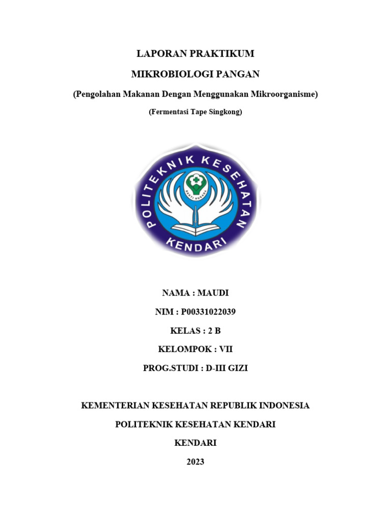 Laporan Praktikum Tape Singkong | PDF