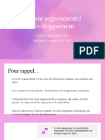 Texte Argumentatif - Développement