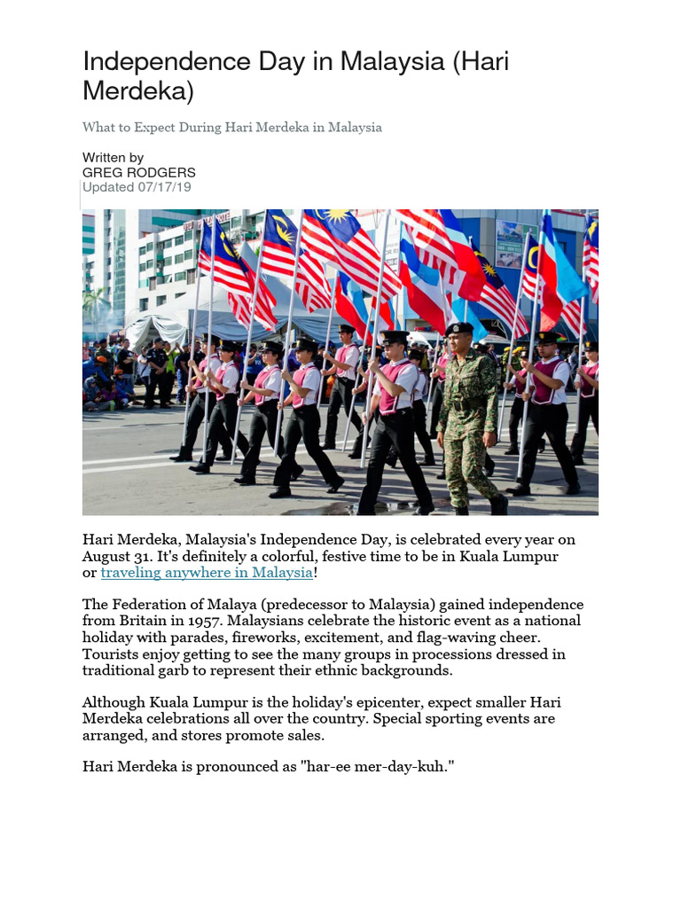Independence Day in Malaysia | PDF | Malaysia | Southeast Asia