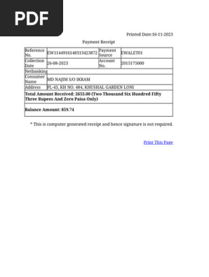 Payment Receipt