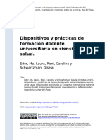 Eder, Ma. Laura, Roni, Carolina y SC (... ) (2015) - Dispositivos y Prácticas de Formación Docente Universitaria en Ciencias de La Salud