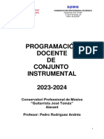Programación Docente Conjunto de Viento y Percusión 2023-24 (Cas)